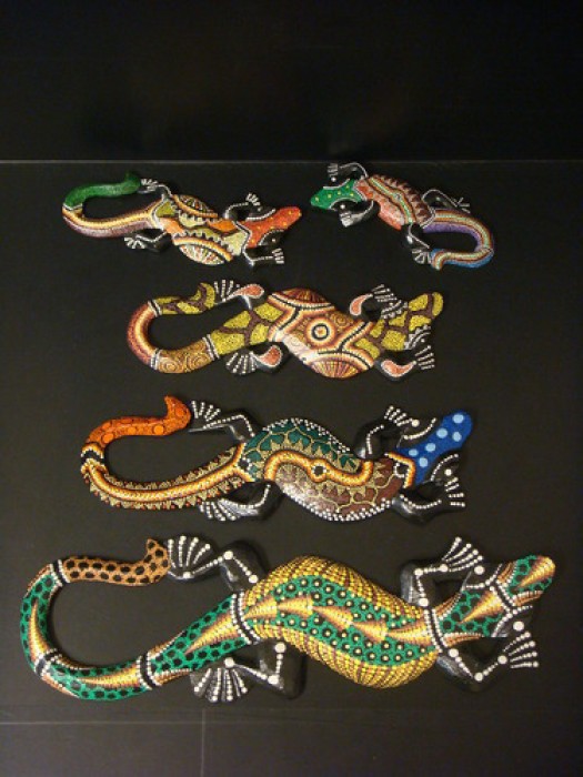 Lagarto madeira 15cm 