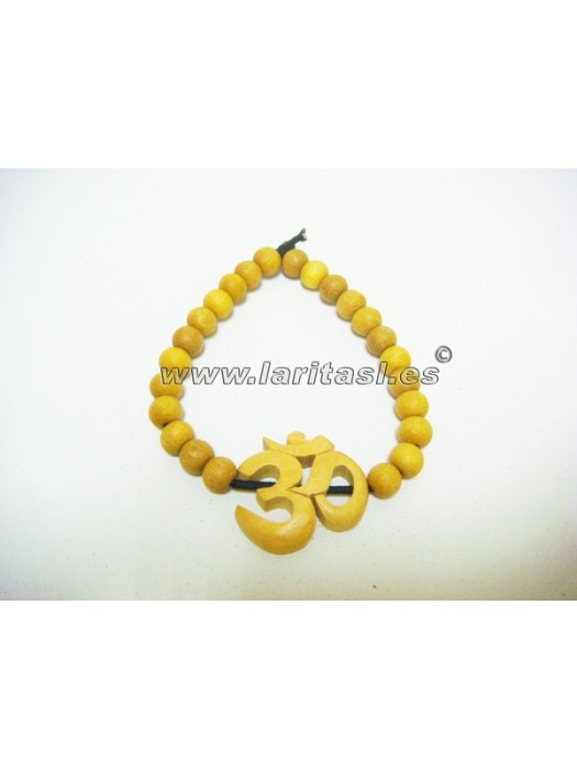 Pulseira madeira Om