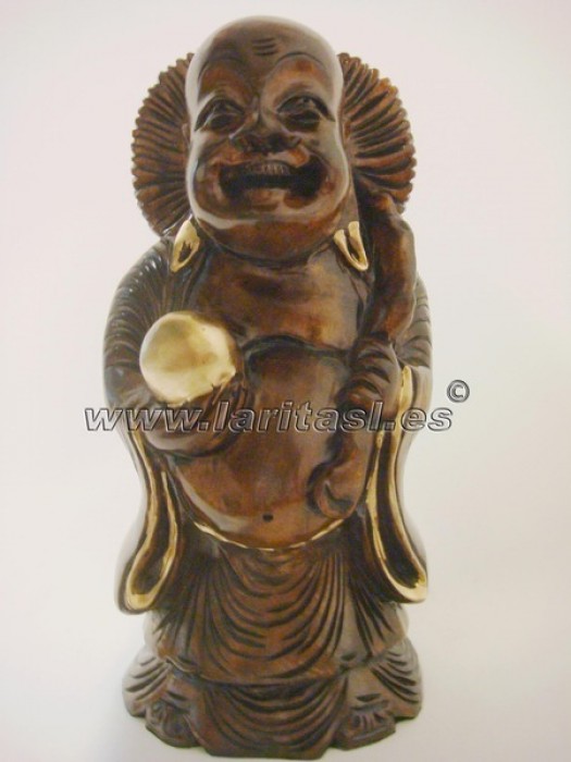 Budha de pe sorrindo 30cm