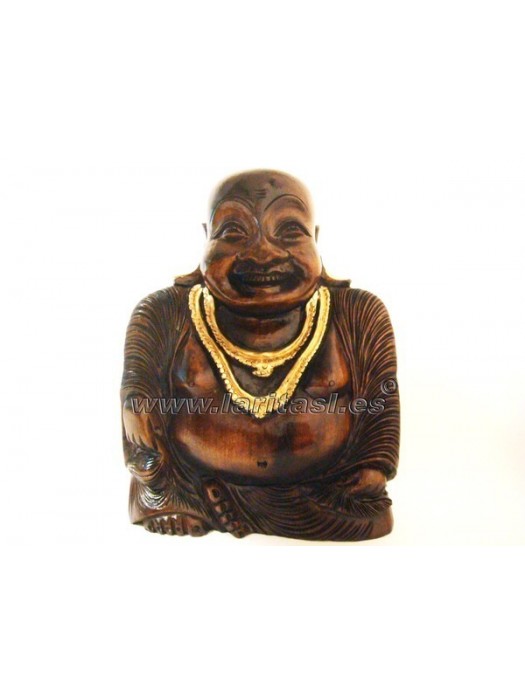 Budha sentado sorrindo 30cm
