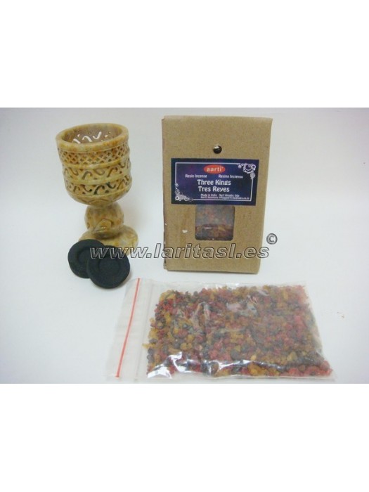 Tres Reis Incenso em Grao 50gr