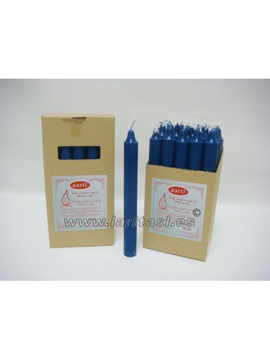 Vela Cor Azul Escuro 19cmx2cm +/- 8h