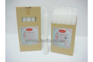 Vela Cor Branca 19cmx2cm +/- 8h