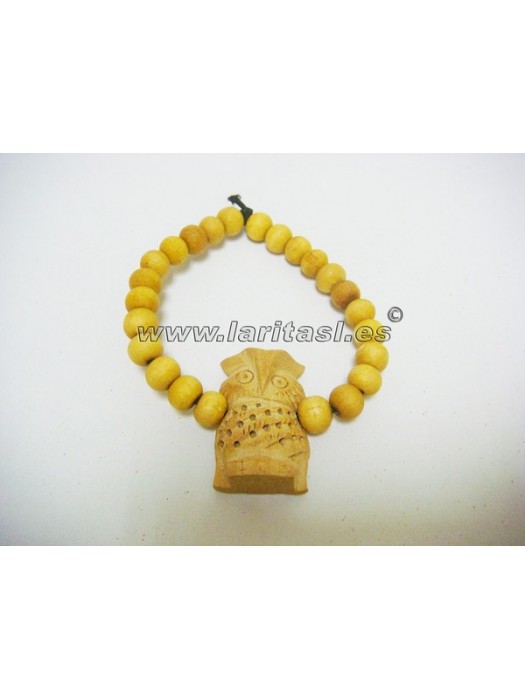 Pulseira madeira Coruja