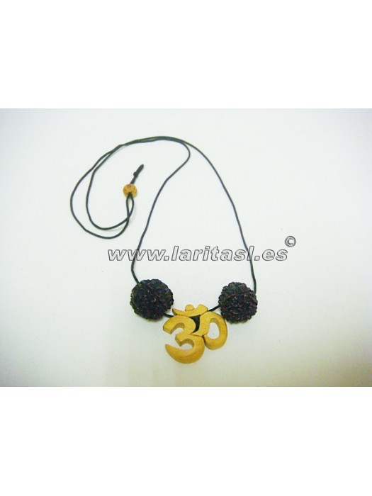 Colar com Om e Rudraksha